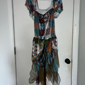 Patchwork scarecrow costume